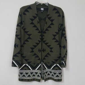 Frye Maxi Sweater Womens S Open Cardigan Southwest Aztec Navajo Geometric Artsy